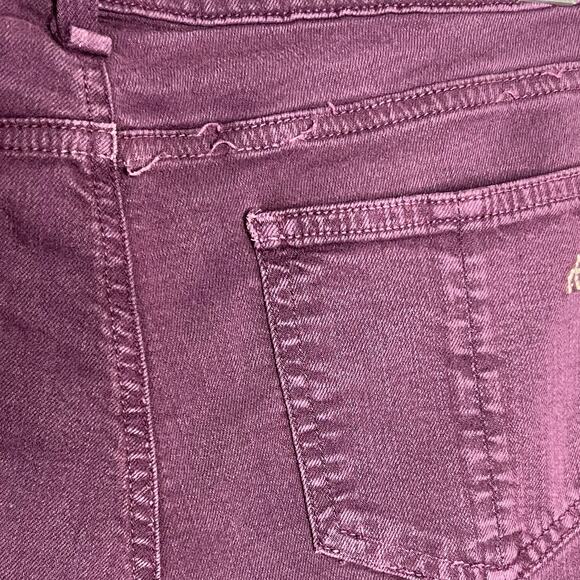 RAG & BONE Womens Zipper Capri Skinny Ankle Jeans Mid Rise Purple Plum Size 27 - Picture 6 of 11